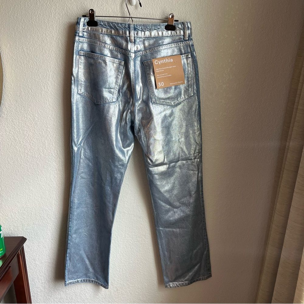 Reformation Silver Straight Leg Jeans - Picture 11 of 15